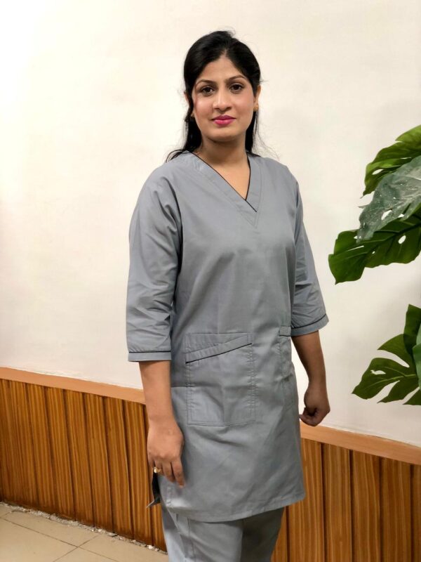 Medical Scrubs For Women (Grey) - Image 3