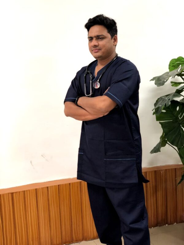 Medical Scrubs For Men (Navy Blue) - Image 5