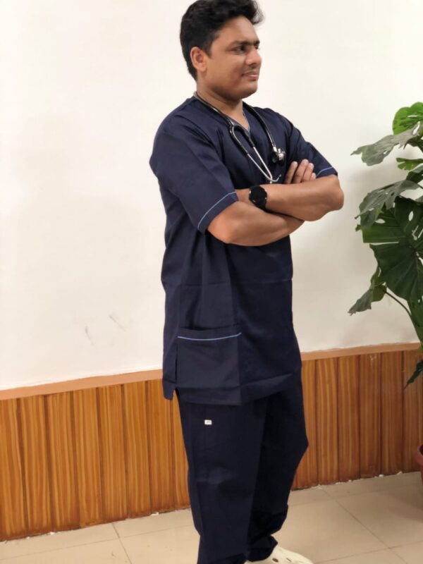 Medical Scrubs For Men (Navy Blue) - Image 3