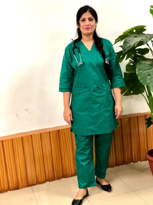 Medical Scrubs For Women (Peacock Green) - Image 2